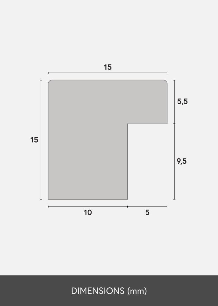 Moldura Trendy Branco 40x60 cm - Passe-partout Preto 32,9x48,3 cm (A3+)