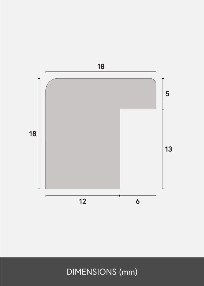 Moldura Selection Vidro acrílico Branco 70x70 cm