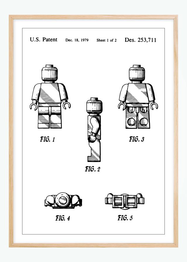 Desenho de patentes - Lego I Póster