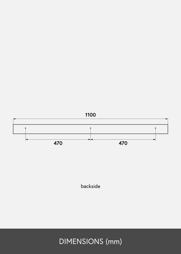 KAILA Prateleira para quadros Bambu 110 cm