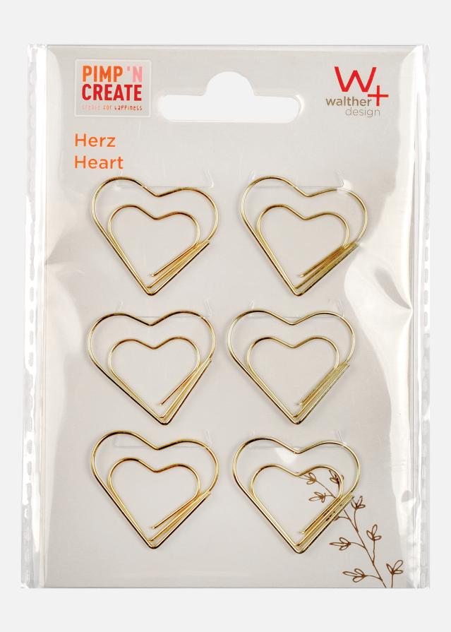 PAC Metálico Paperclip Heart Amarelod