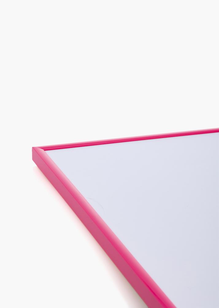 Moldura New Lifestyle Hot Pink 50x70 cm - Passe-partout Branco 33x56 cm