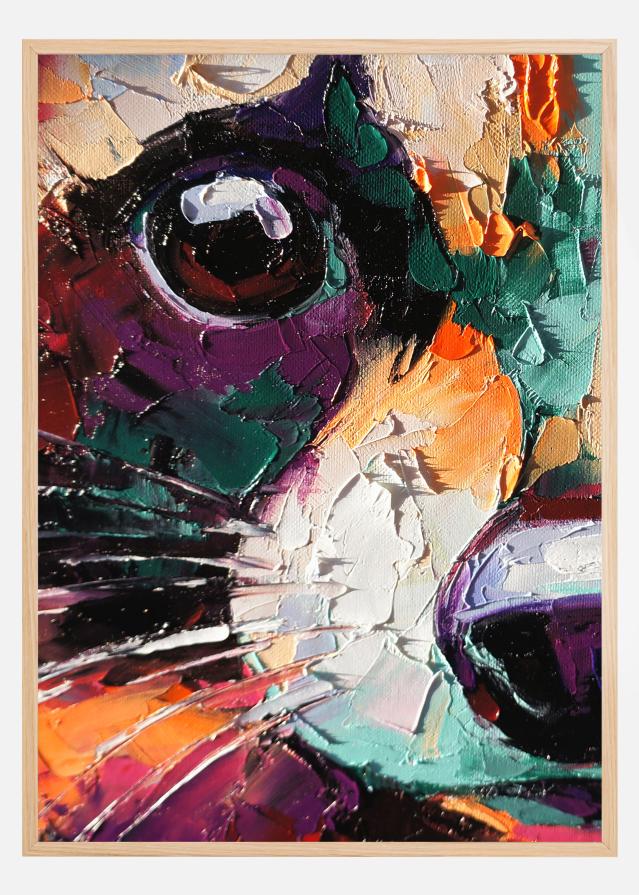 Raccoon Painting Póster