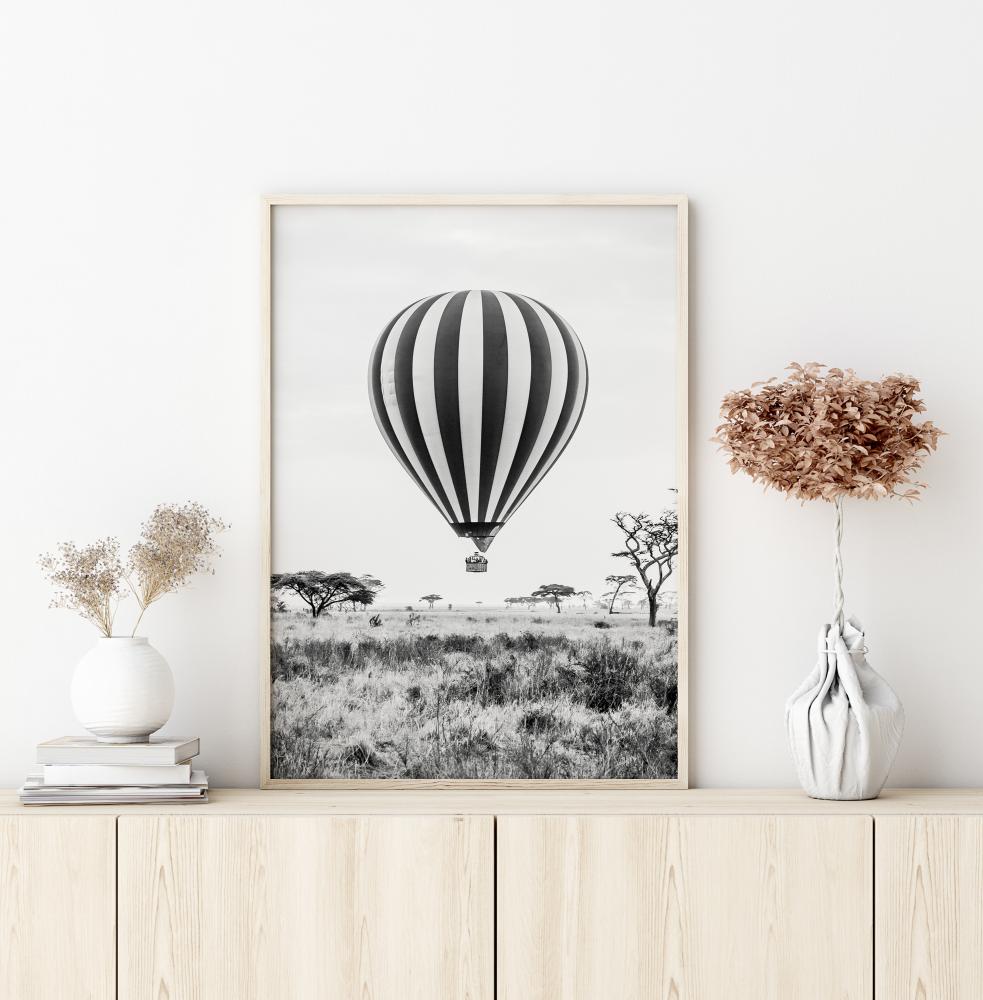 Striped Balloon Póster