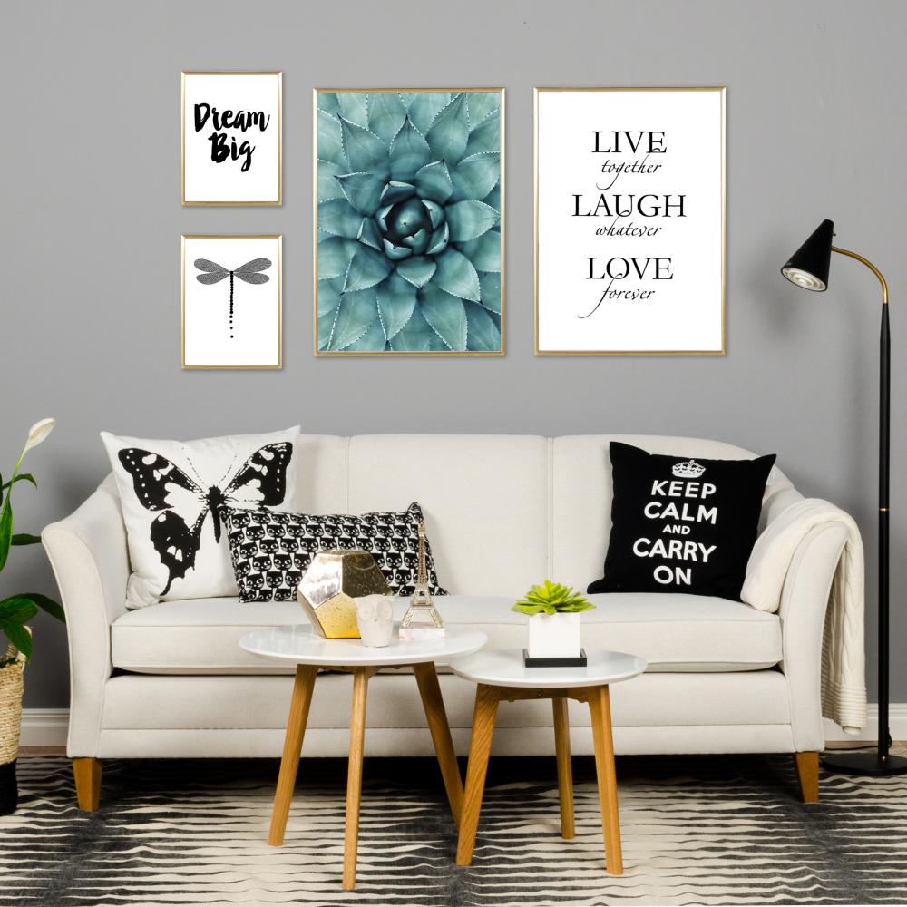 Live, laugh, love - Preto Póster