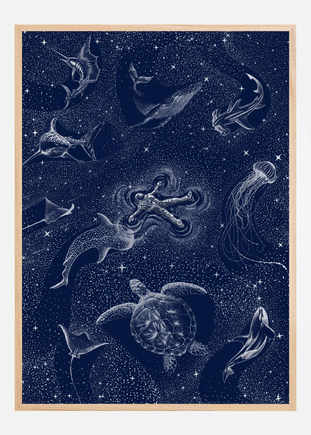 Product Image for Cosmic Ocean With Astronaut Póster (21x29.7 cm (A4))