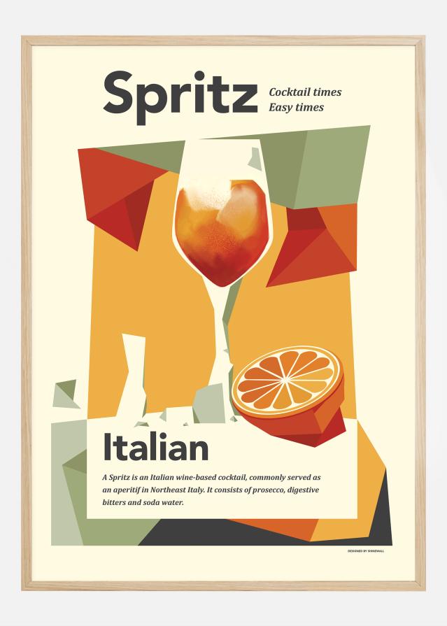 Aperol spritz print Póster