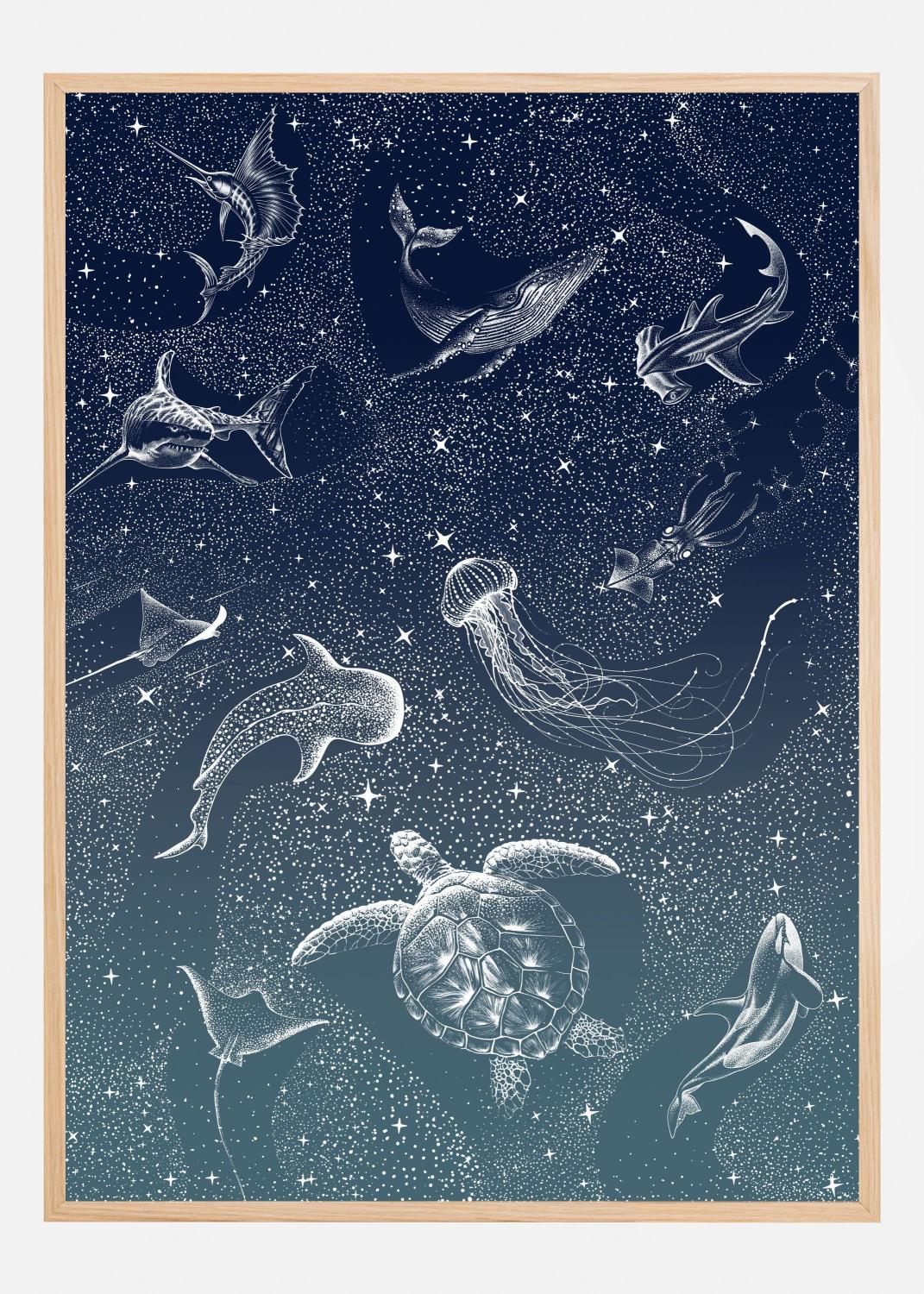 Product Image for Cosmic Ocean Turquoise Grad Póster (21x29.7 cm (A4))
