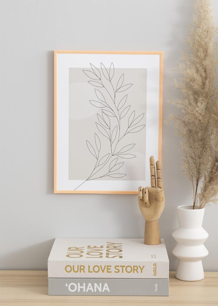 Moldura New Lifestyle Apricot 50x70 cm - Passe-partout Branco 42x59,4 cm (A2)