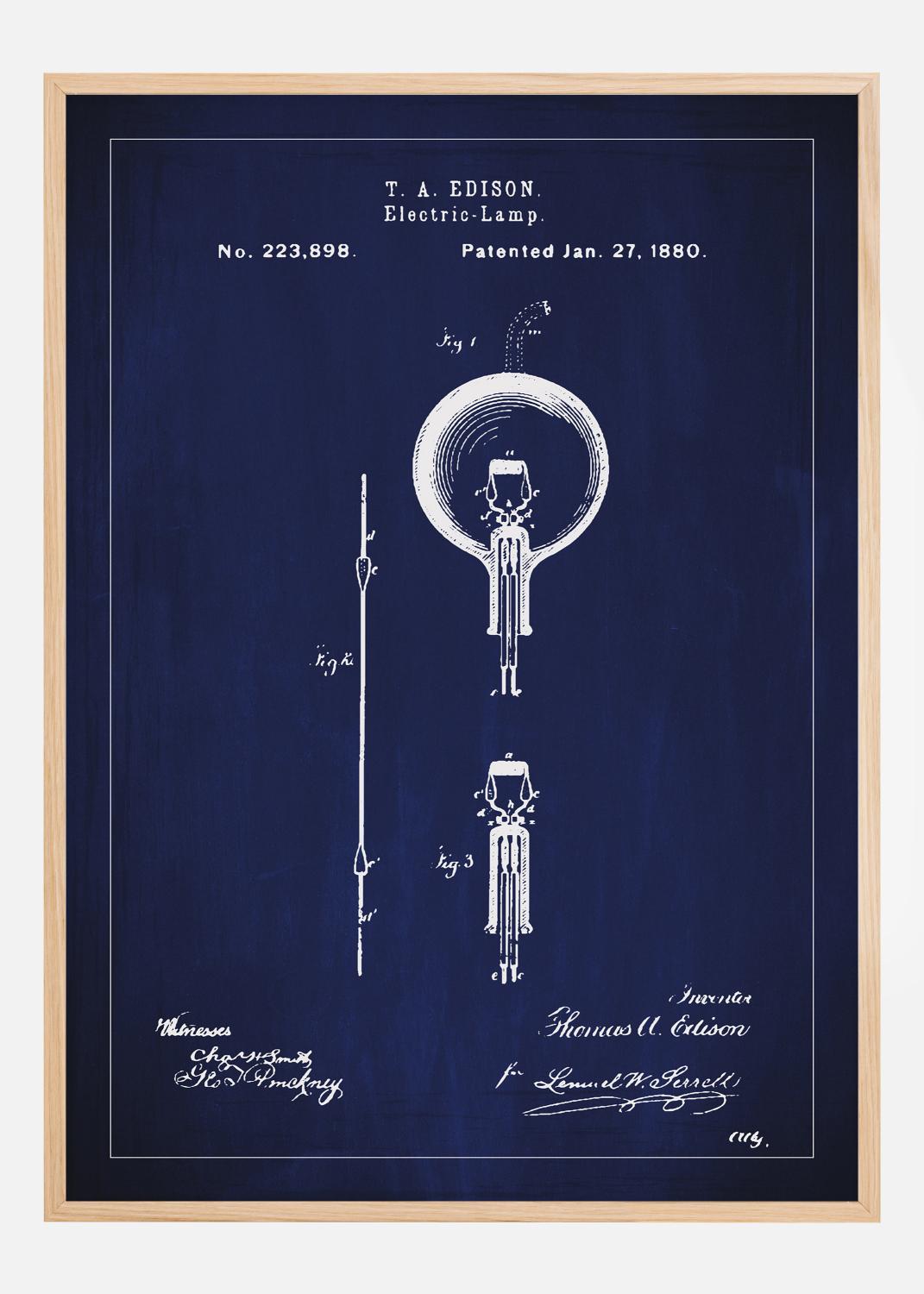 Product Image for Desenho de patentes - Lâmpada B - Azul Póster (21x29.7 cm (A4))