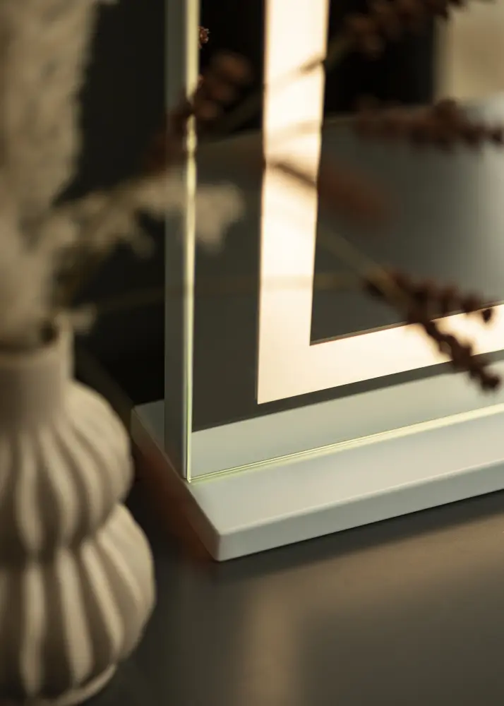 KAILA Espelho para toucador Vanity LED Branco 80x65 cm