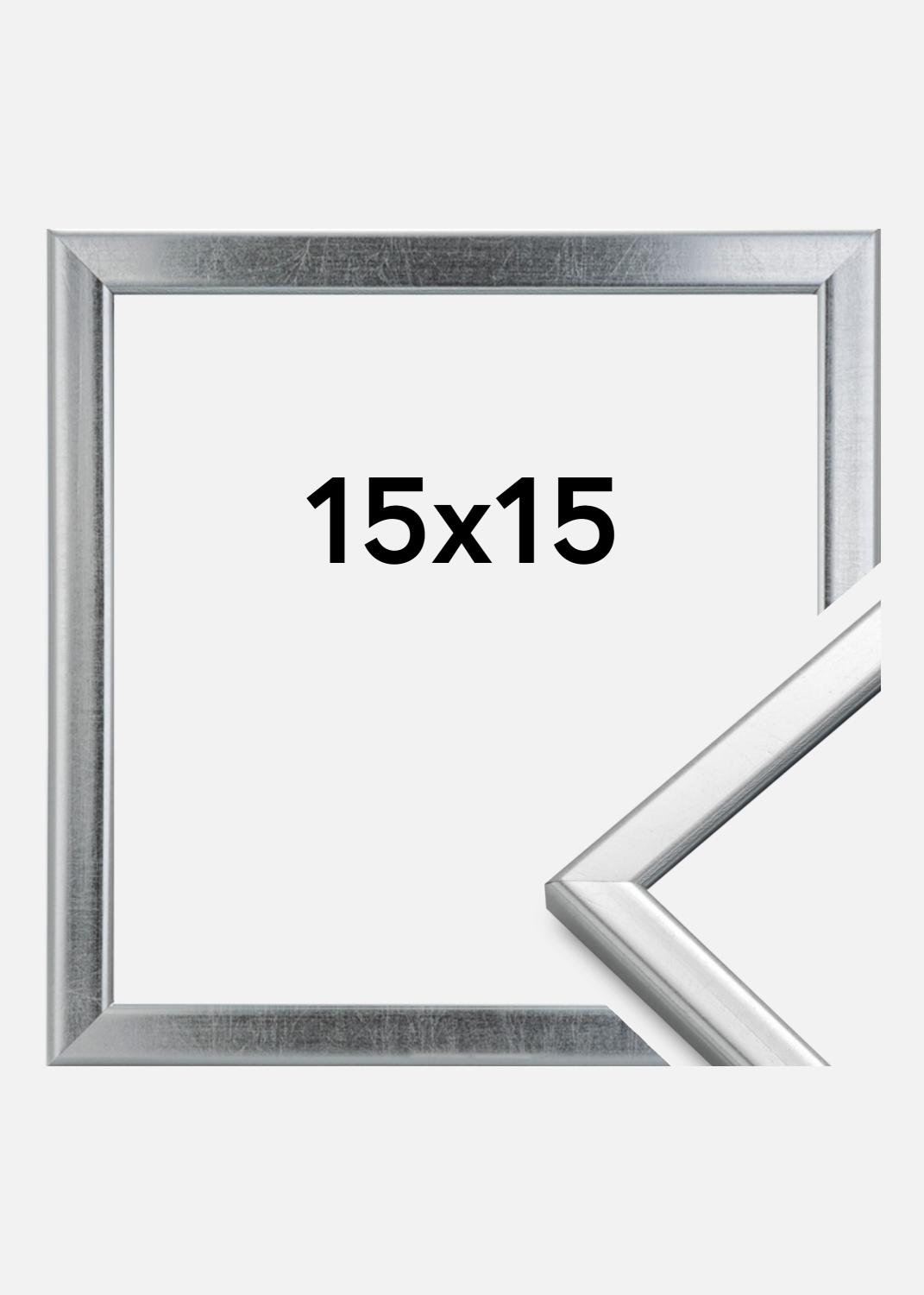 Product Image for Moldura Slim Mate Vidro antirreflexo Prateado 15x15 cm