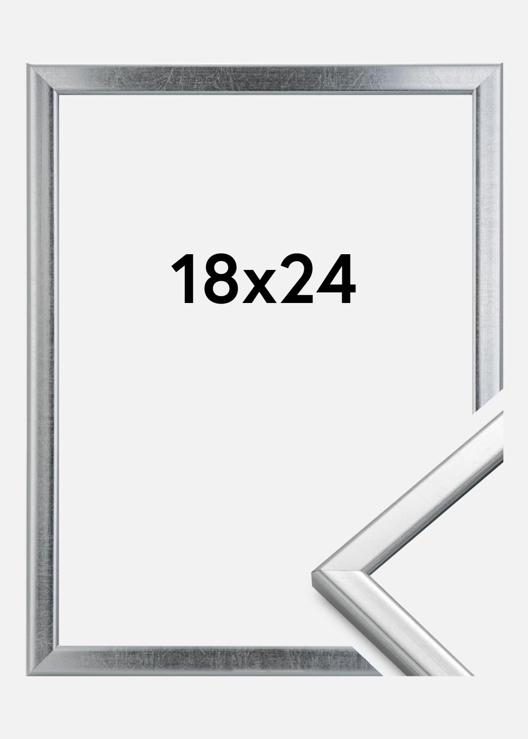 Product Image for Moldura Slim Mate Vidro antirreflexo Prateado 18x24 cm