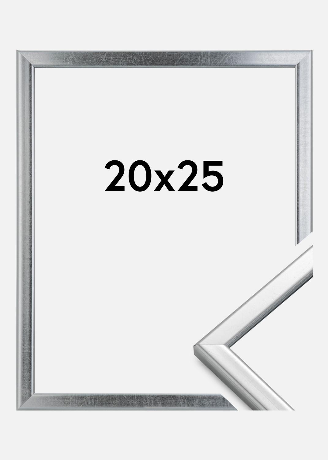 Product Image for Moldura Slim Mate Vidro antirreflexo Prateado 20x25 cm