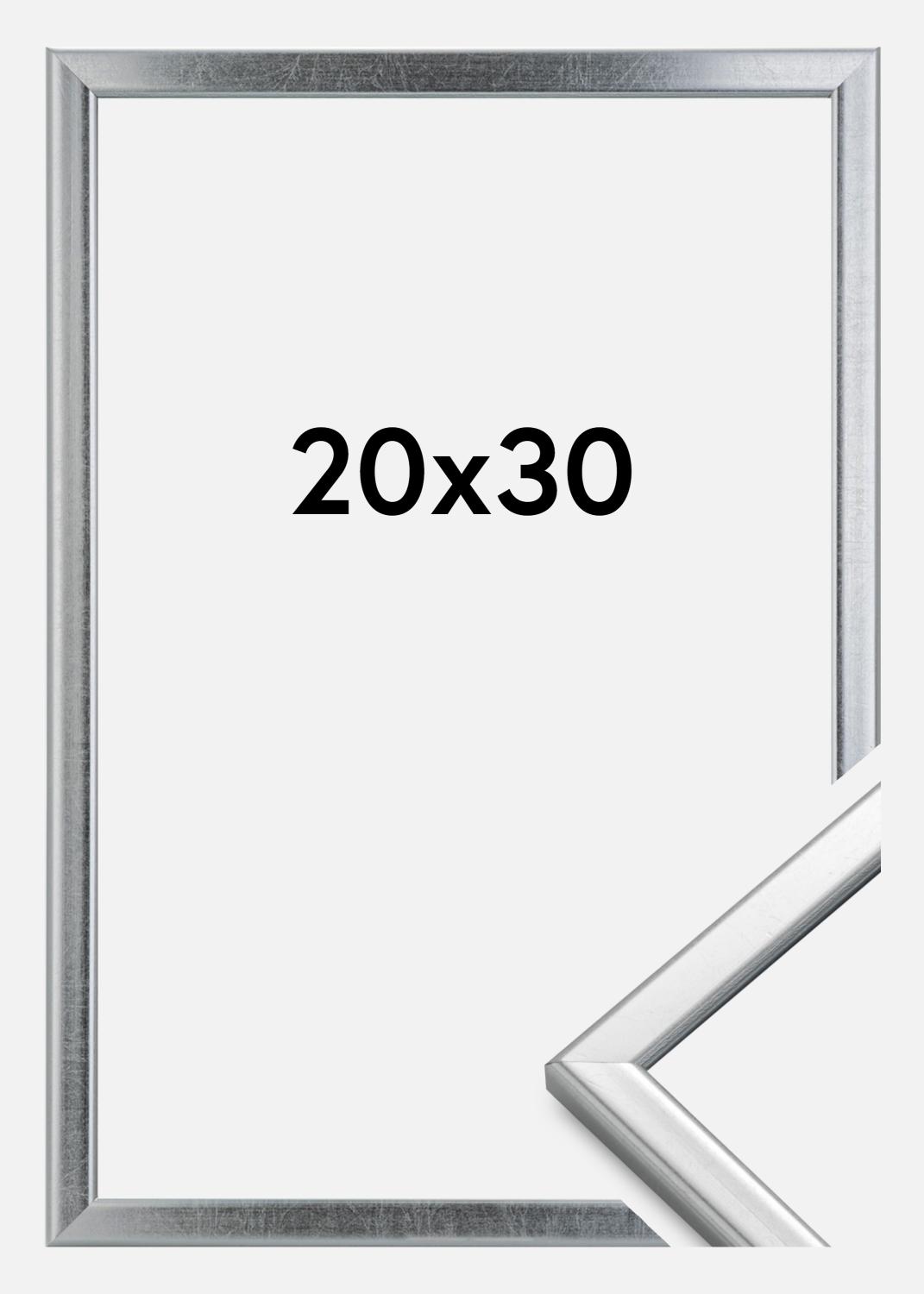 Product Image for Moldura Slim Mate Vidro antirreflexo Prateado 20x30 cm