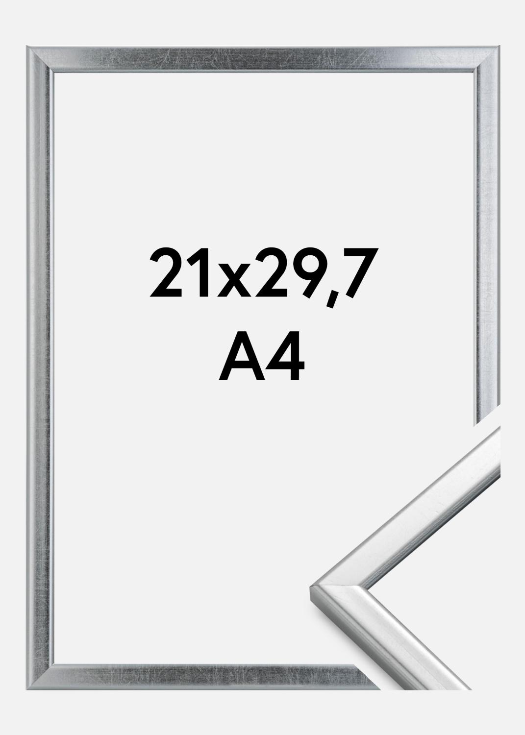 Product Image for Moldura Slim Mate Vidro antirreflexo Prateado 21x29,7 cm (A4)