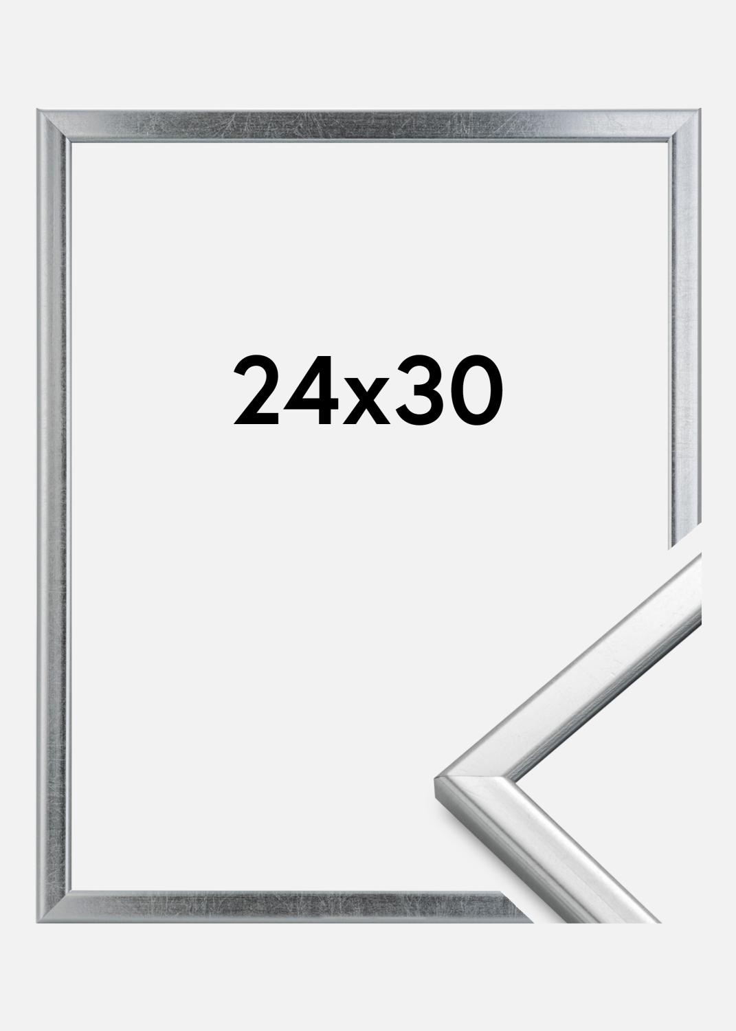 Product Image for Moldura Slim Mate Vidro antirreflexo Prateado 24x30 cm