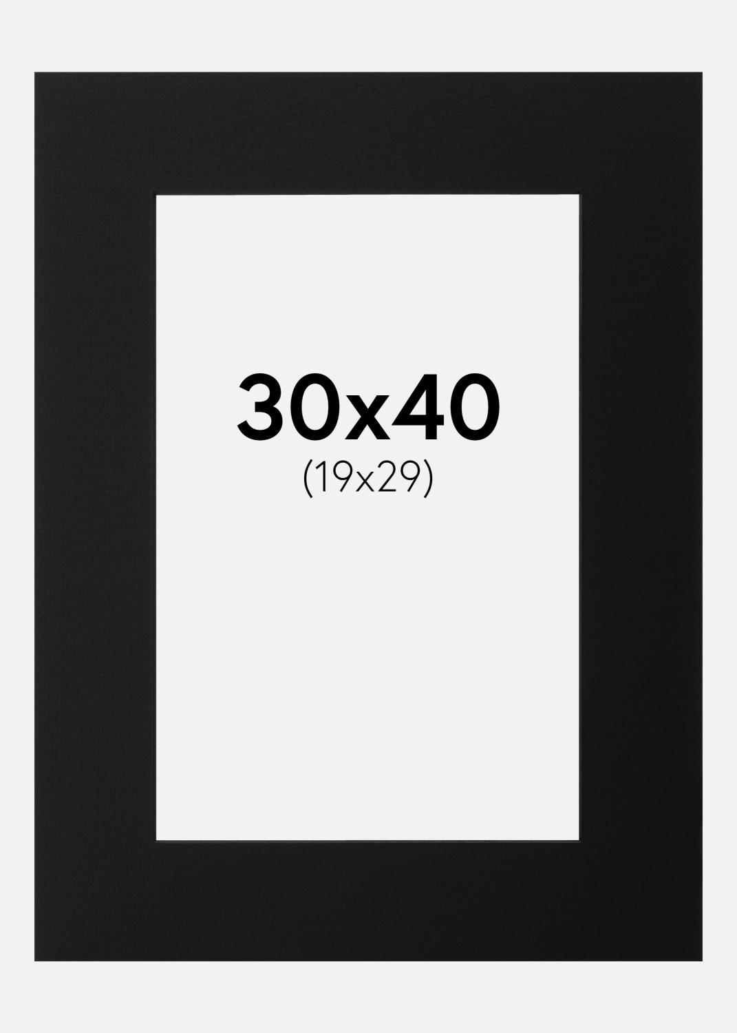 Product Image for Passe-partout Preto (Bordo interior preto) 30x40 cm (19x29)