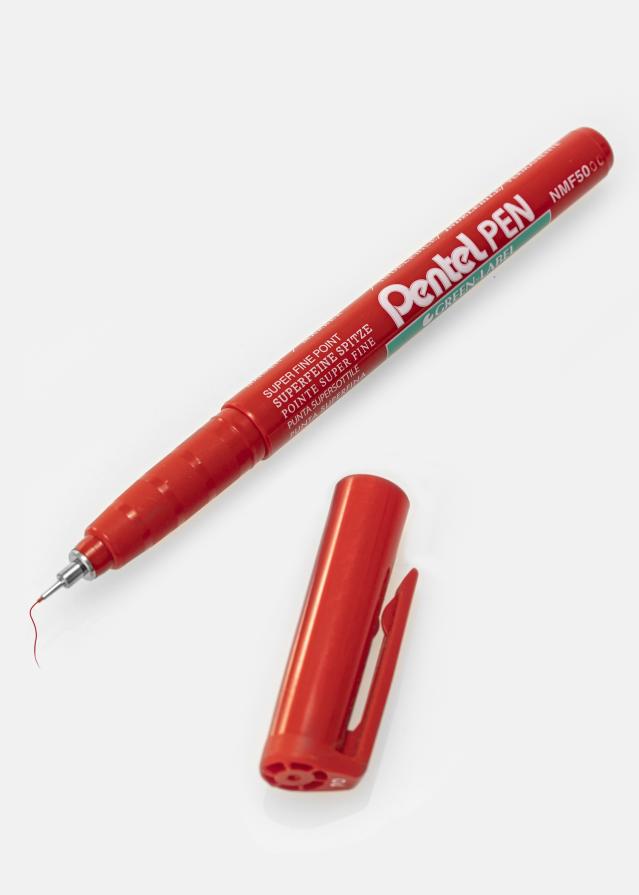 Pentel NMF50-B - Vermelho Caneta para ábuns - 0,5 mm