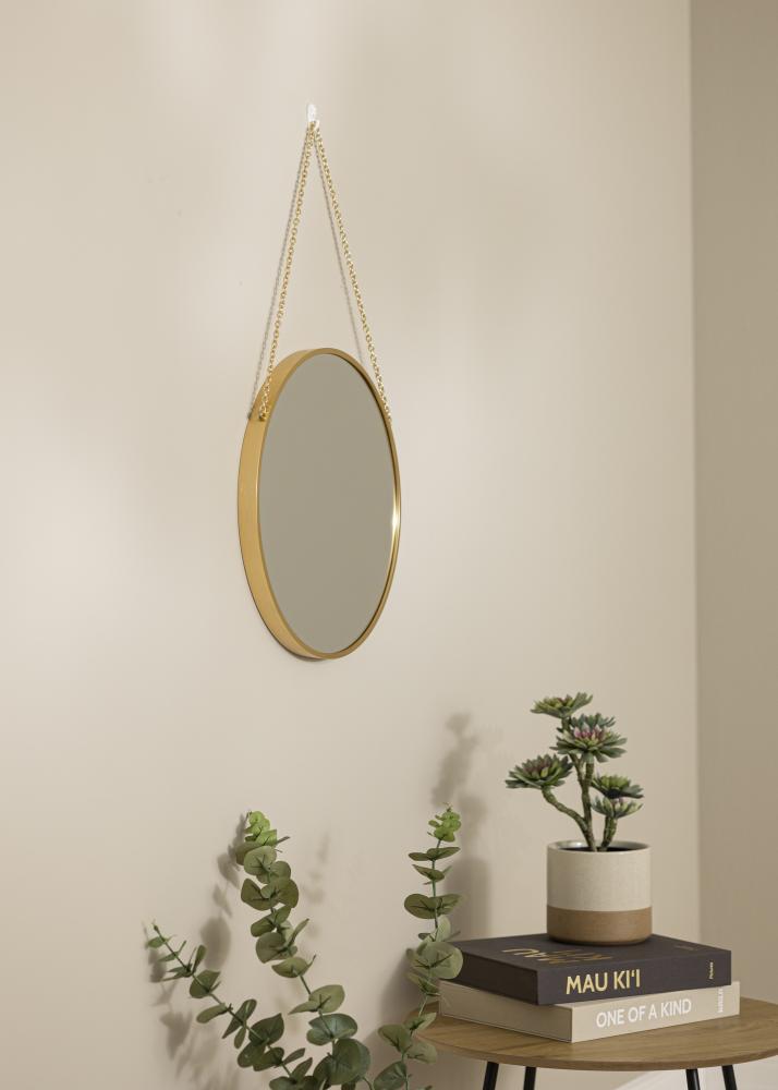 Rund Espelho Modern Deep Dourado 40 cm Ø