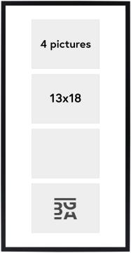Edsbyn Conjunto de molduras XV Preto - 4 Fotografias (13x18 cm)