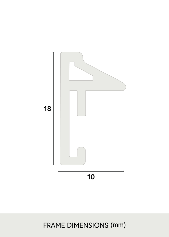 Moldura Desire Preto 40x50 cm - Passe-partout Branco 29,7x42 cm (A3)