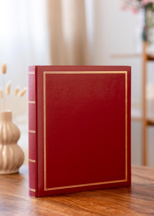 Classico Álbum Vermelho - 30x33 cm (100 Páginas brancas / 50 folhas)