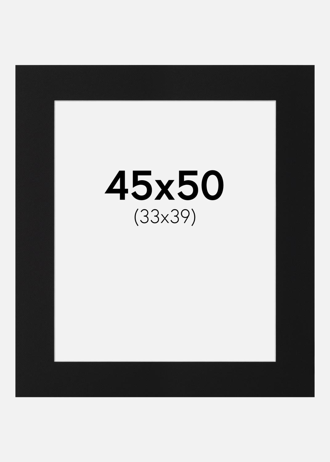 Product Image for Passe-partout Preto Padrão (Bordo interior branco) 45x50 cm (33x39)