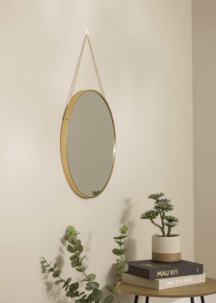 Rund Espelho Modern Deep Dourado 50 cm Ø