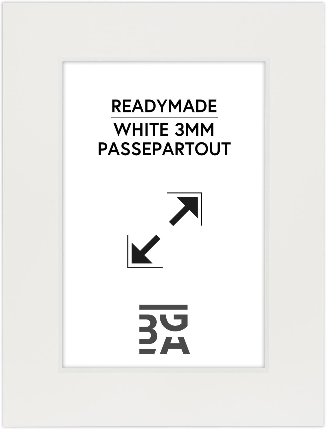 Product Image for Passe-partout Branco 3 mm (Bordo interior branco) 24x24 cm (17x17)