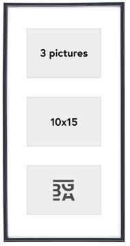 Galeria Conjunto de molduras Preto - 3 Fotografias (10x15 cm)