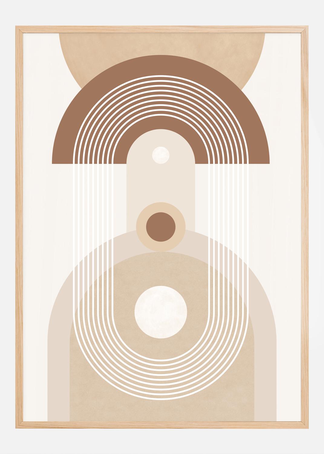 Product Image for Beige Mid Century Poster No.3 Póster (21x29.7 cm (A4))