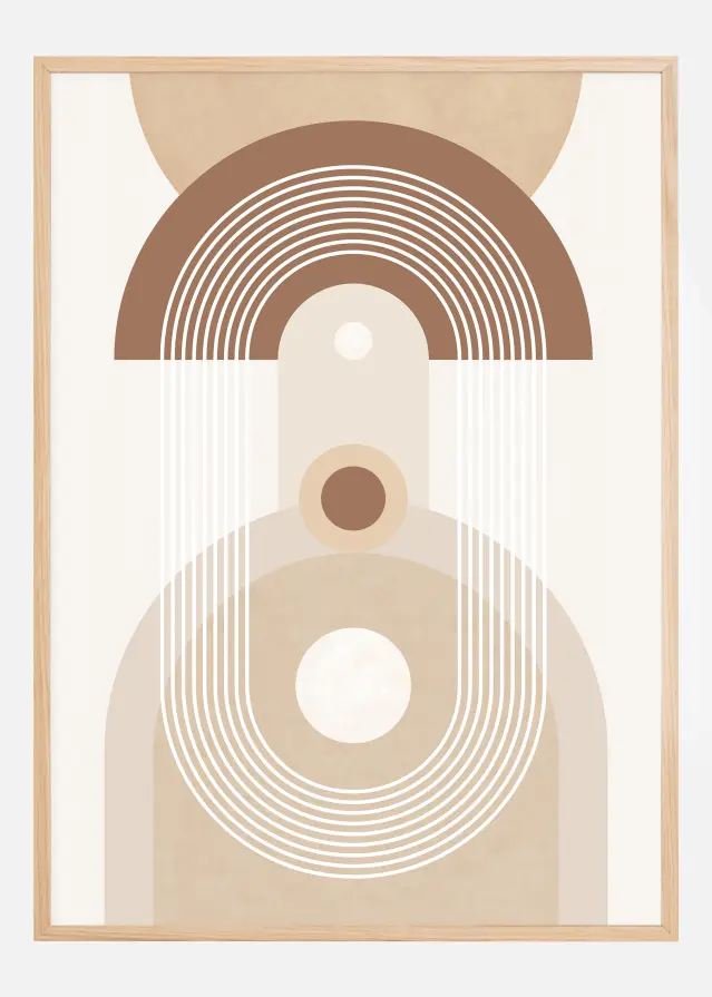 Beige Mid Century Poster No.3 Póster