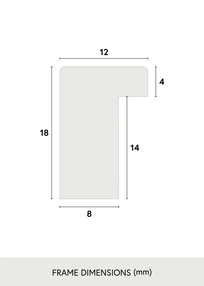 Moldura Oslo Branco 13x18 cm - Passe-partout Preto 7x10 cm