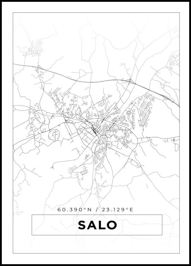 Mapa - Salo - Cartaz Branco