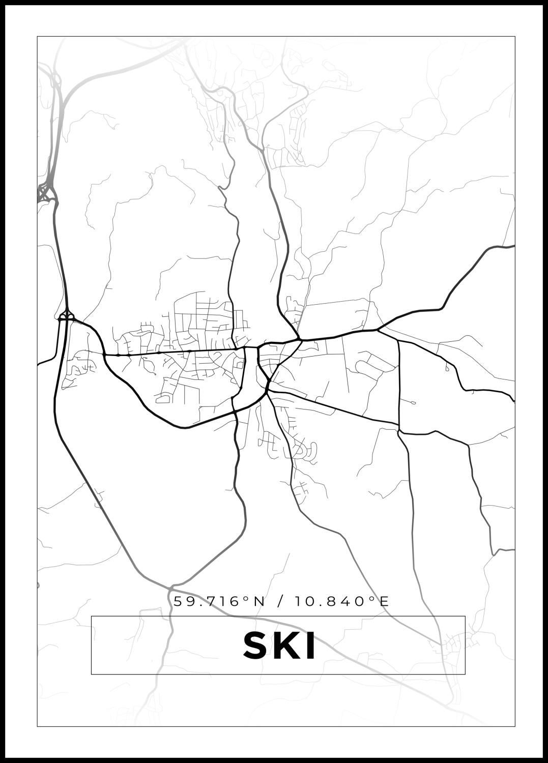 Product Image for Mapa - Ski - Cartaz Branco (21x29.7 cm (A4))