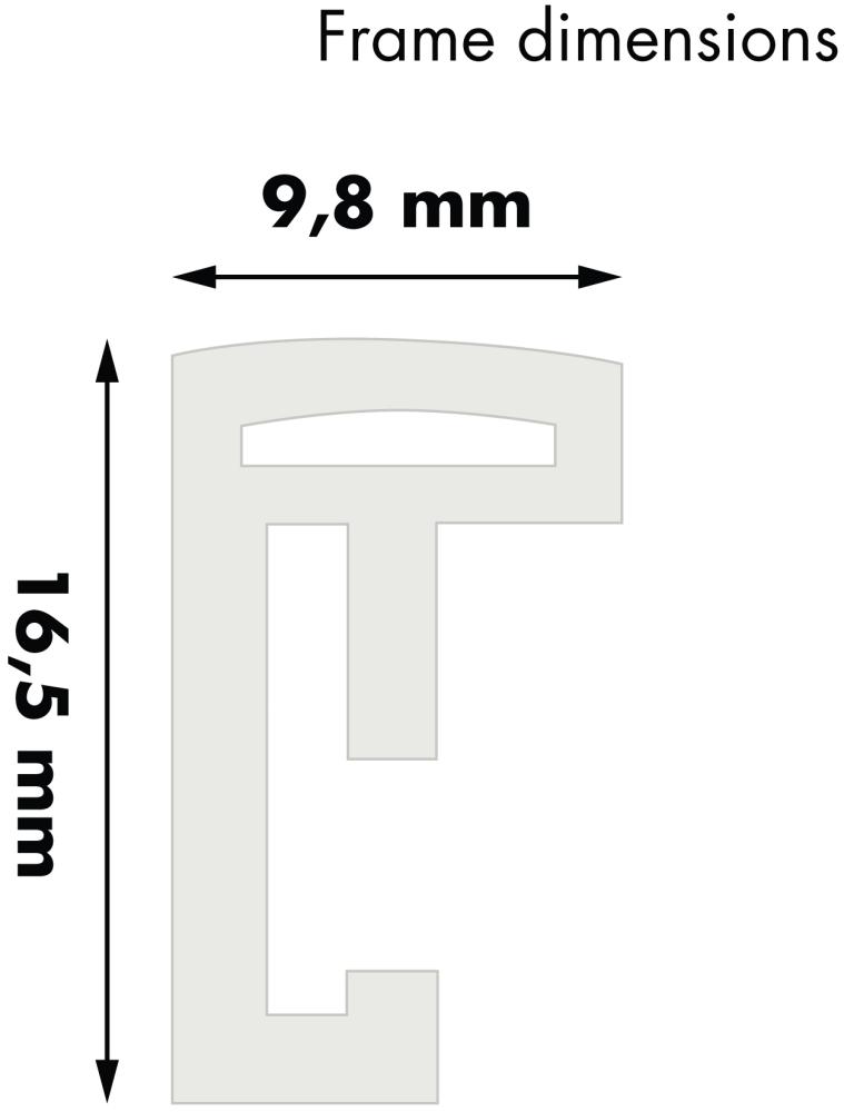 Moldura New Lifestyle Branco 70x100 cm - Passe-partout Preto 61x91,5 cm