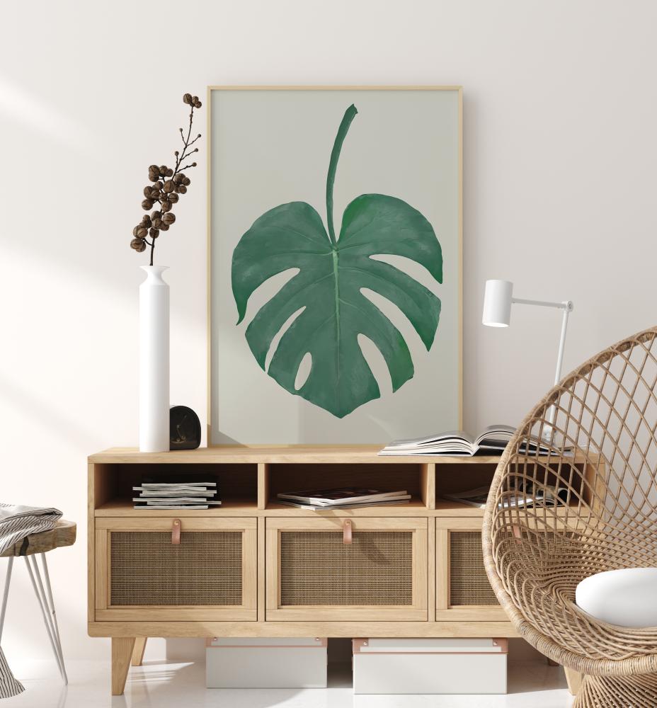 Monstera Aqua Póster