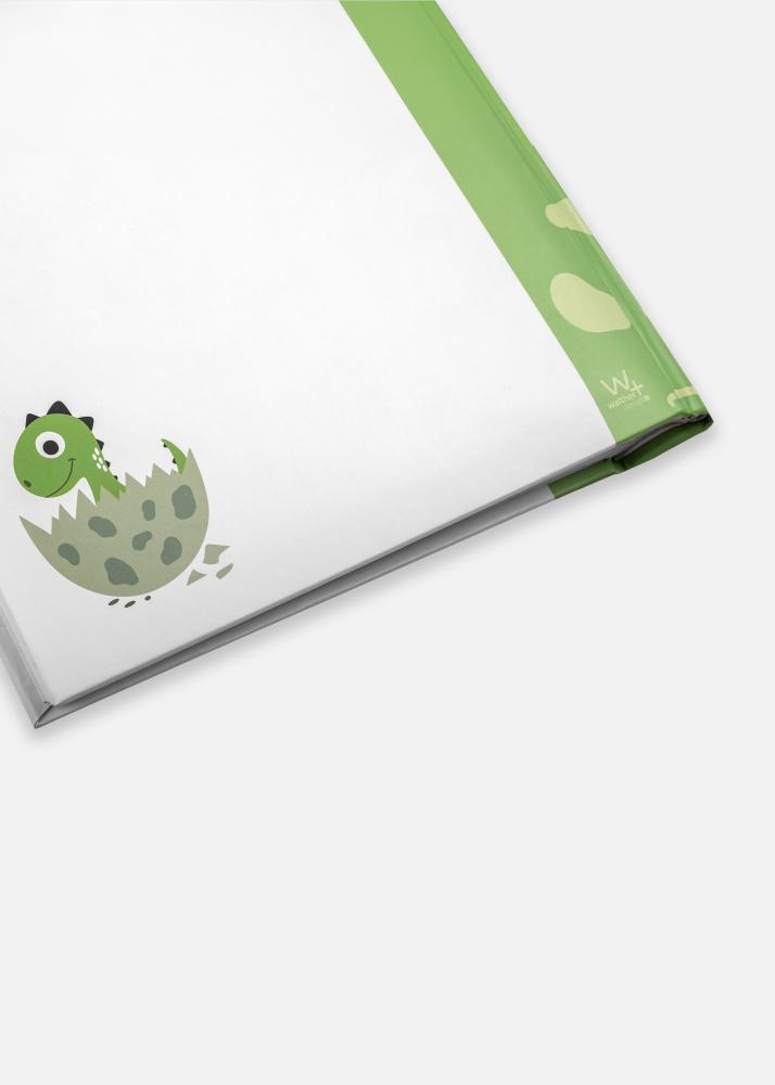 Little Dino Álbum de bebé Verde - 22,5x24 cm (80 Páginas brancas / 40 folhas)