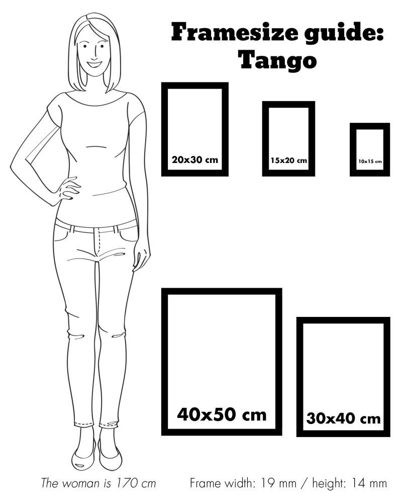 Moldura Tango Urze-claro - Tamanho personalizável