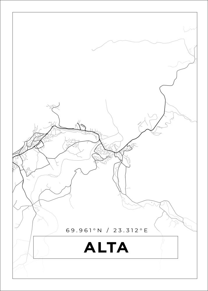 Mapa - Alta - Cartaz Branco