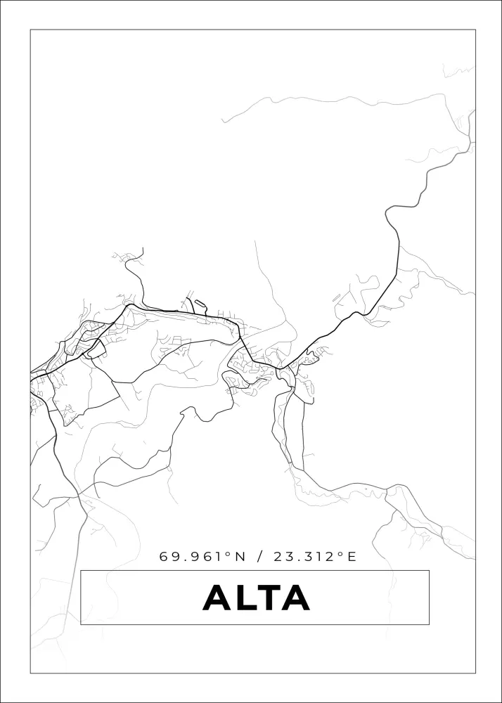 Mapa - Alta - Cartaz Branco