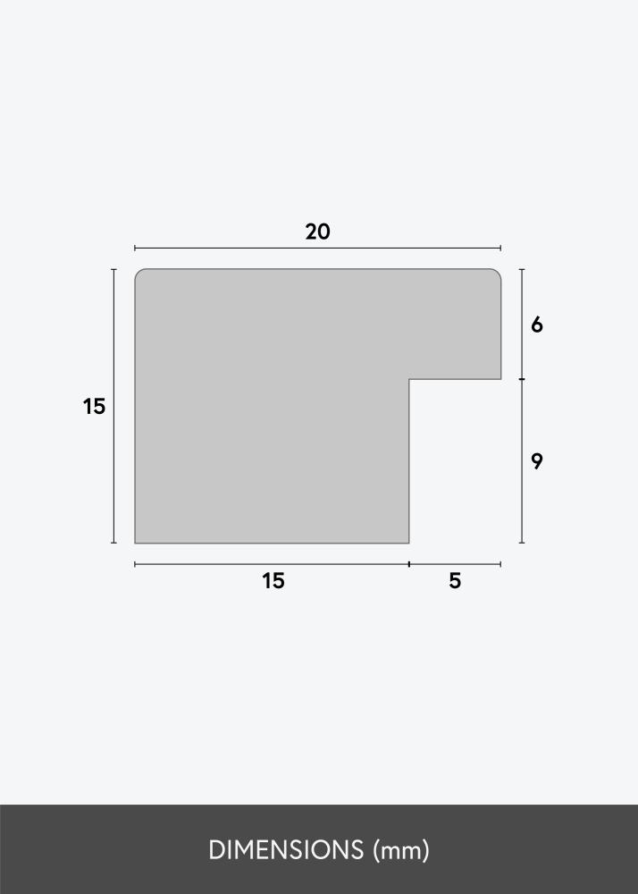 Moldura Deco Vidro acrílico Branco 29.7x42 cm (A3)