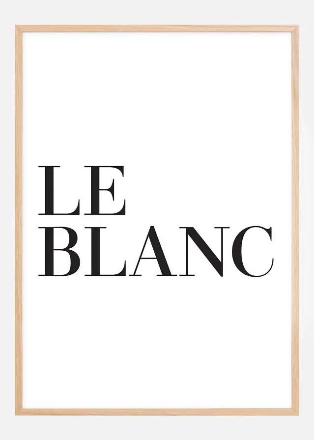 Le blanc Póster