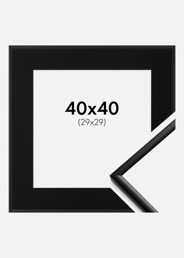 Moldura New Lifestyle Preto mate 40x40 cm - Passe-partout Preto 30x30 cm