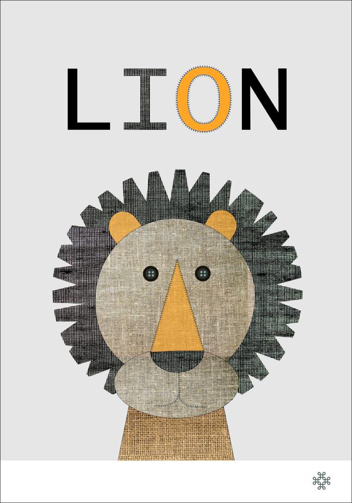 Fabric lion Póster