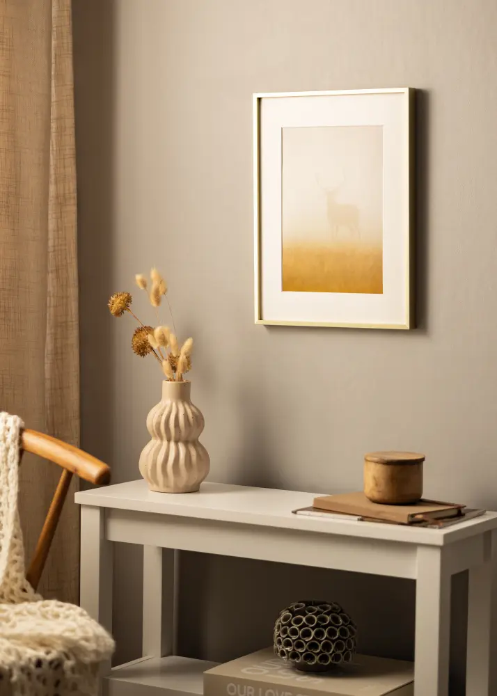 Moldura Nielsen Premium Alpha Escovado Dourado - Tamanho personalizável