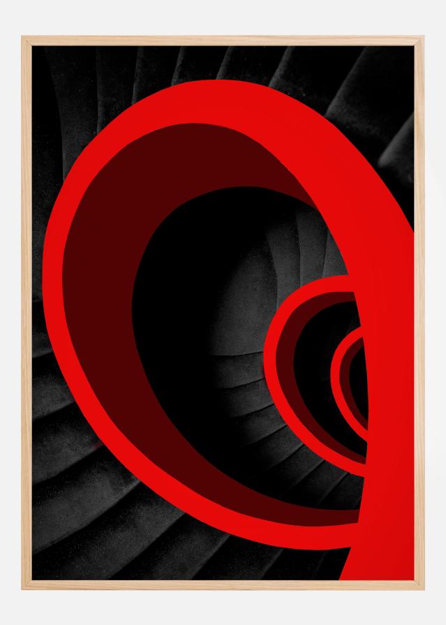 A red spiral Póster