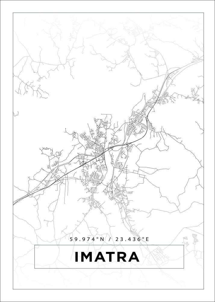 Mapa - Imatra - Cartaz Branco