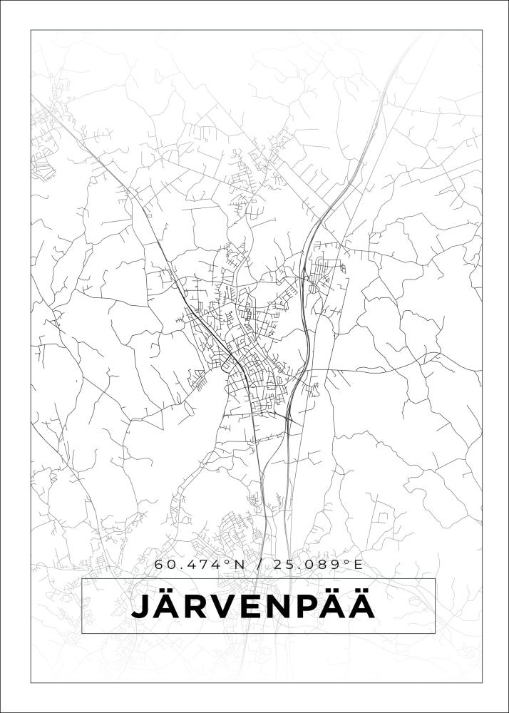 Mapa - Järvenpää - Cartaz Branco